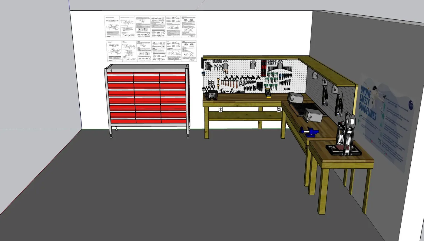 UAS Repair & Fleet Support — Repair lab layout, a drones & unmanned systems project by Saeed Iqbal