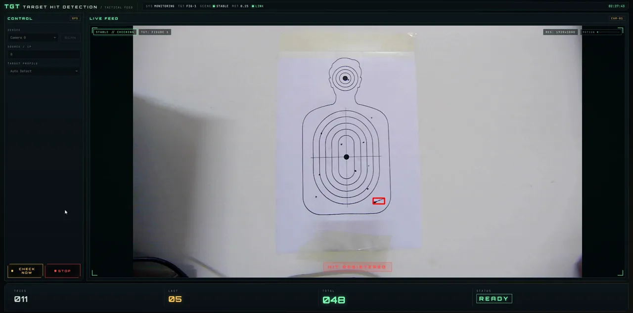 AI-Powered Target System — Hit detection and scoring interface, a defense systems & procurement project by Saeed Iqbal