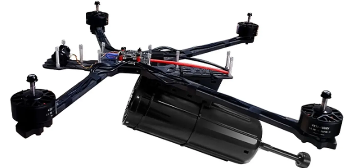Fiber-Optic Tethered FPV — Representative image: FPV with fiber spool, a drones & unmanned systems project by Saeed Iqbal