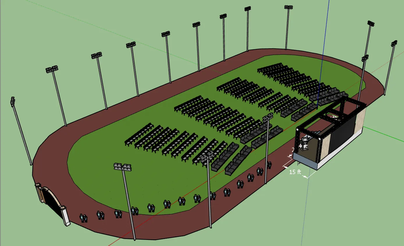 Infrastructure & Site Planning — Stadium layout, a 3d design, simulation & xr project by Saeed Iqbal